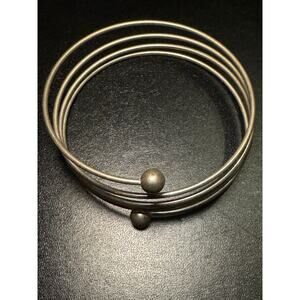 Vintage Silver Tone Upper Arm Wrap Bracelet